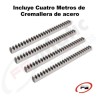 Cremallera de acero 4 x 1 Metro