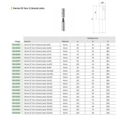 Pernio hierro tornillo con arandela latón 25x120 HG80