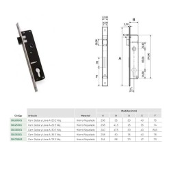 Cerradura golpe y llave E NIQ. HG105