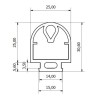 Goma Paragolpes 25 X 25 Correderas y Basculantes H