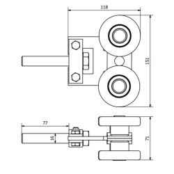 Carro CDK D-20,5 1000 KG