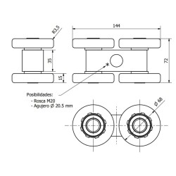 Carro estandar M-20 1000 KG