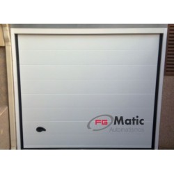 Smooth sectional garage door with microgroove