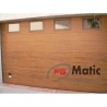 Sectional door imitation smooth wood