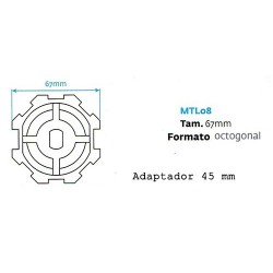 Tubular Motor Via Radius 45 mm