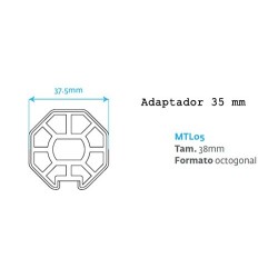 Mechanical Tubular Motor for awnings and blinds - 35 mm 10 Nm 20 Kg