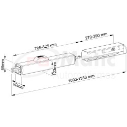 KIT VDS PH 270 - Hydraulic motor swing doors one sheet