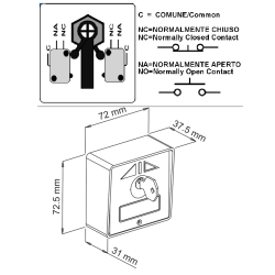 Key selector in aluminium